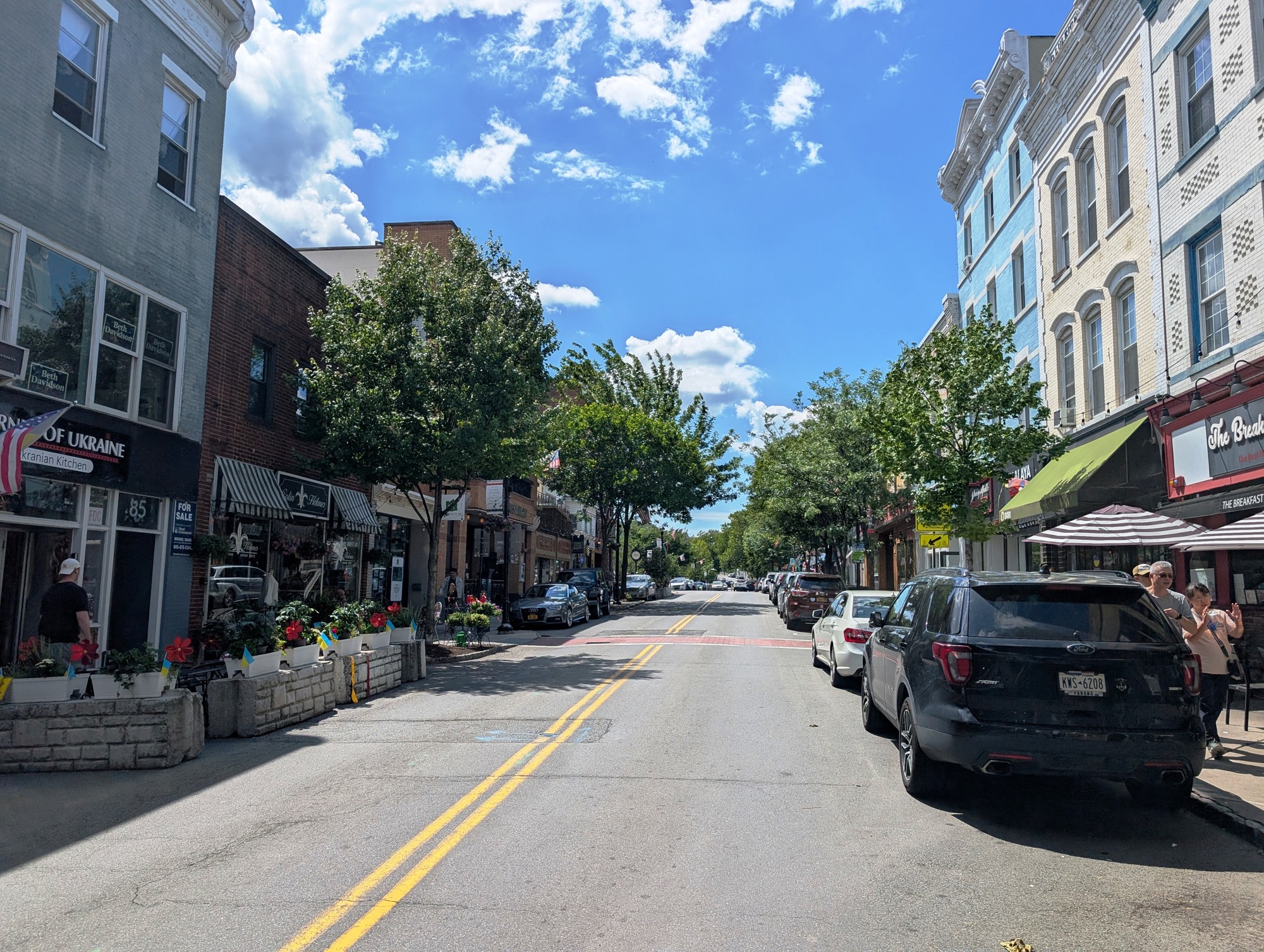 Main Street in downtown Nyack, photographed June 2026